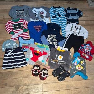 22 pc Bundle of 6-12 Month Baby Boy Clothes
